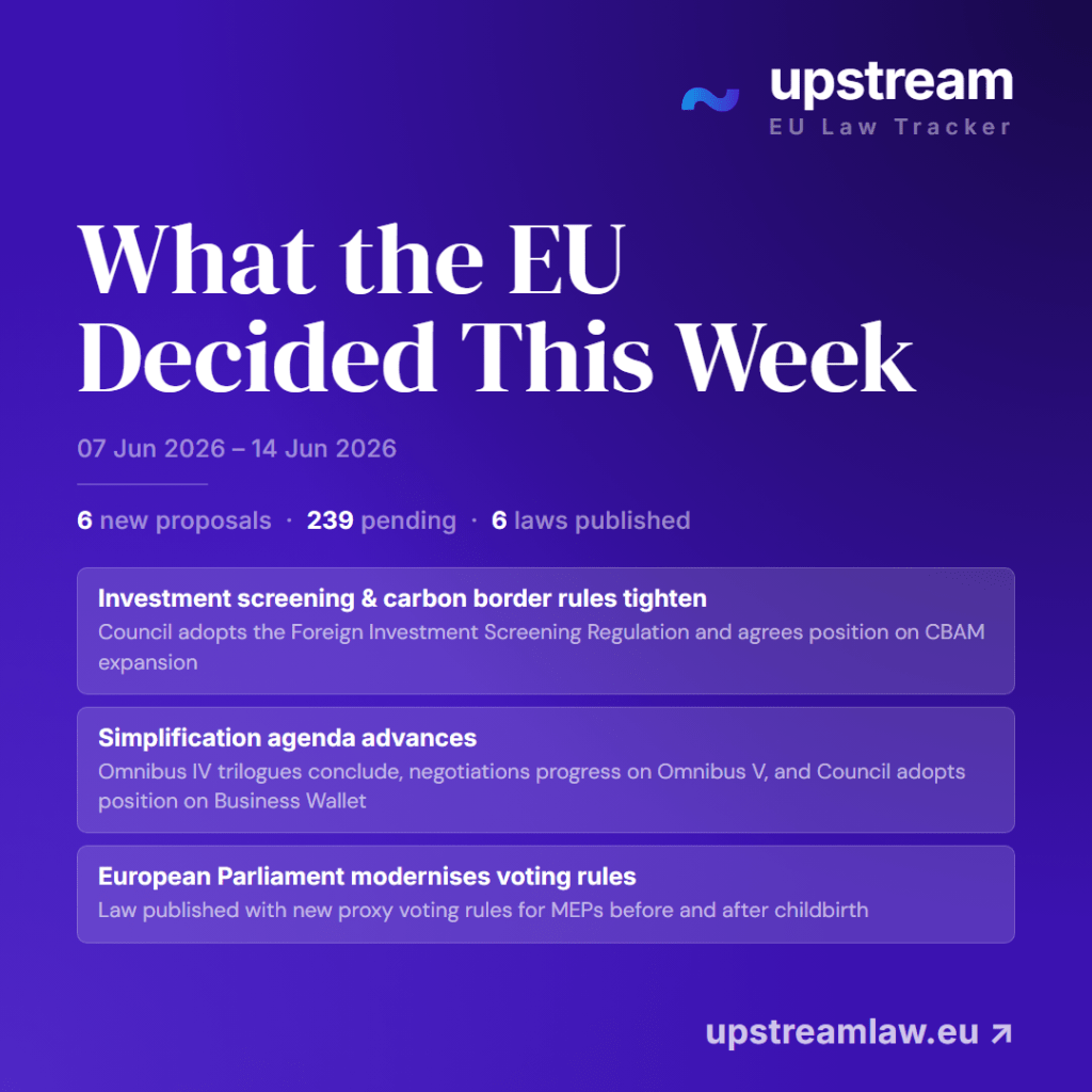 EU law-making update #19