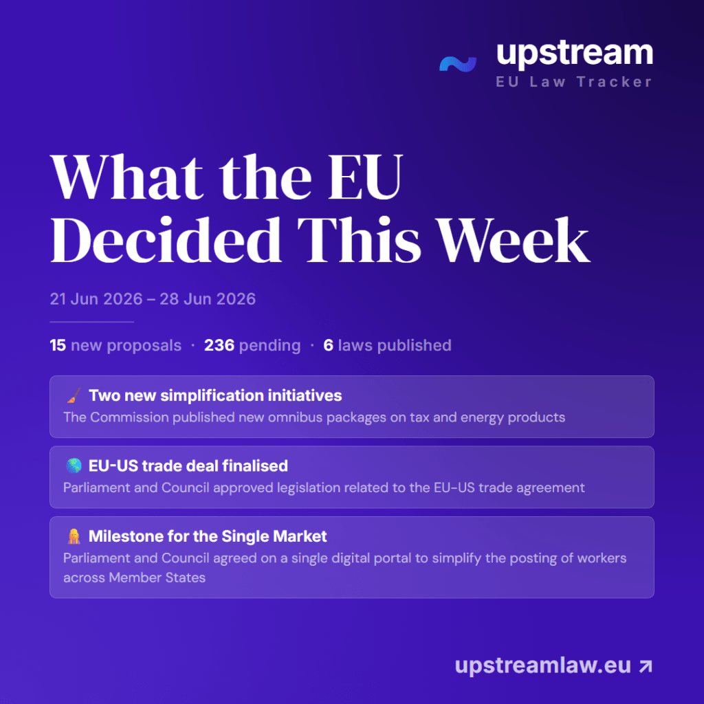 EU law-making update #21