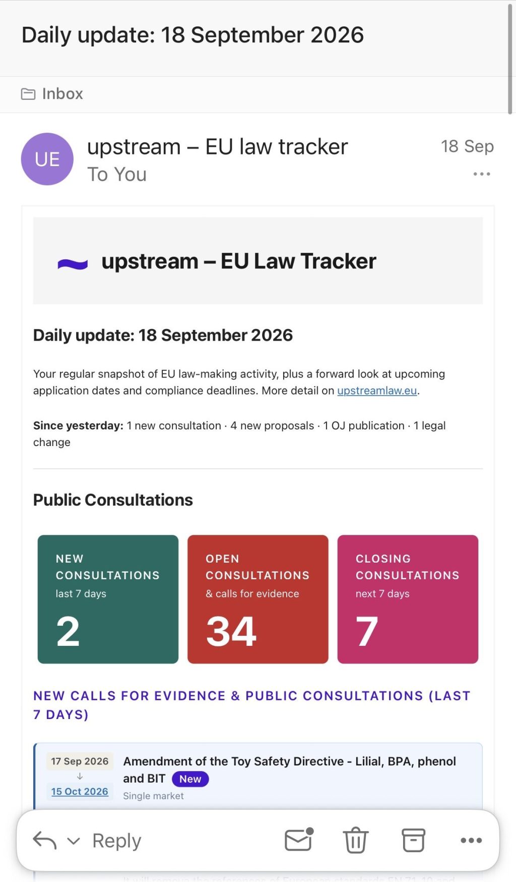 EU law-making updates: now in your inbox every&nbsp;morning