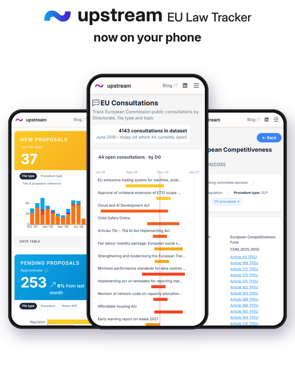 Access my EU law tracker on your phone